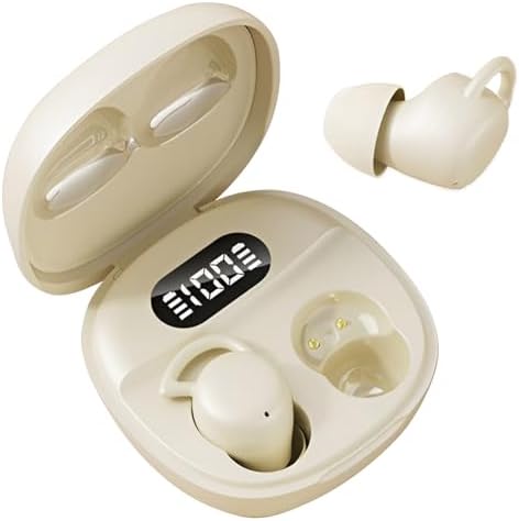 Revolutionary Wireless Sleep Earbuds for Side Sleepers – Ergonomic Mini Earplugs with Digital Display for Ultimate Comfort and Effective Noise Cancellation – Immerse Yourself in Crystal-Clear Sound with a Gentle, Skin-Friendly Design for Uninterrupted Restful Sleep