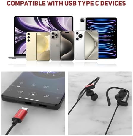 USB C Wired Earbuds with HD Microphone – Premium Noise-Isolating In-Ear Headphones for i Phone 16/15 Pro Max & Samsung Galaxy Devices – Exceptional Sound Quality & Integrated Volume Control – Lightweight, Portable Design for Music & Calls – Enhanced Compatibility with Galaxy Z Flip 5, Pixel 8, and More