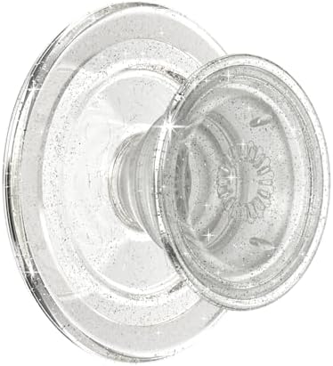 Mag Safe-Compatible Glitter Pop Socket Phone Grip & Stand – Stylish Clear Kickstand for Secure Wireless Charging and Effortless Media Viewing, Essential Cute Accessory for Enhanced Mobile Experience