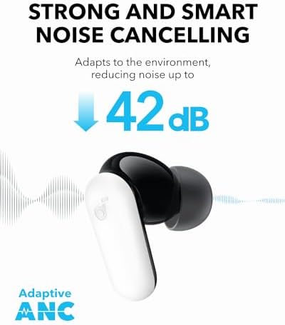 Anker Soundcore P30 i Noise Cancelling Bluetooth 5.4 Earbuds – Immersive Deep Bass with 45-Hour Playtime, IP54 Waterproof Design, and Multi-Functional Charging Case for Active Users – Ultimate Audio Experience on the Go