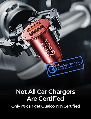 AINOPE 45 W Dual USB Fast Car Charger – Premium All-Metal Quick Charge Adapter for i Phone 11-16 & Samsung Galaxy S21-S24 – Ultra-Durable Design for Rapid On-the-Go Charging – Perfect for Daily Commutes and Long Road Trips