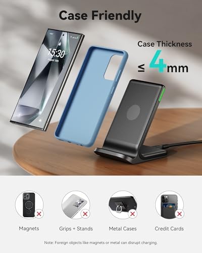 Ultimate INIU 15 W Wireless Charger – Qi-Certified Fast Charging Station with Sleep-Friendly Adaptive Light for i Phone 16/15/14/13 Pro, Samsung Galaxy S25/S24/S23, and More – Compact & Safe Power Hub for Home and Office Use