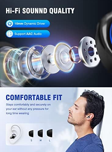 Ultimate Wireless Earbuds with 200 Hours of Bluetooth Playback, IPX7 Waterproof Design, Advanced Noise-Canceling Technology, and LED Power Display – In-Ear Headphones with Built-in Mic for Seamless Connectivity Across Smartphones, Smart TVs, and Laptops – Unmatched Sound Quality for Gamers, Music Lovers, and Professionals