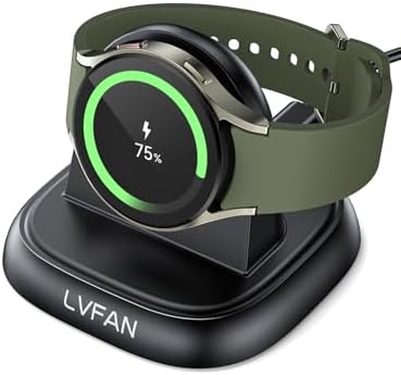 Sleek Magnetic Wireless Charger for Samsung Galaxy Watch 7, Ultra, 6, 5 & 4 – LVFAN Quick Charge Dock with Elegant Design for Home & Office – Robust Smartwatch Charging Solution for Enhanced Style and Efficiency