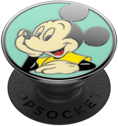 Disney Classic Mouse Pop Sockets Phone Grip with Versatile Kickstand – Ultimate Anti-Drop Phone Holder for One-Handed Use and Easy Style Switchability – Compatible with i Phone, Samsung, and Most Cases – Ideal for Wireless Charging and Everyday Convenience