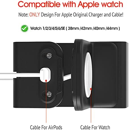 Ultimate 3-in-1 Aluminum Charging Station for i Phone, Apple Watch & Air Pods – Mag Safe Compatible Desk Stand for i Phone 15/14/13/12, Apple Watch Series 9/Ultra/8/7/SE/6/5/4/3/2, Air Pods Pro/2/1 – Streamline Your Charging Experience with Sleek Design and Enhanced Durability