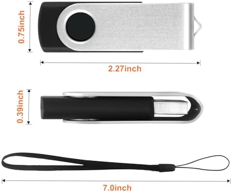 Maximize Your Data Storage with the 10-Pack 8 GB USB Flash Drives – Swivel Design for Easy Access and Enhanced Compatibility, Ideal for Personal and Professional Use, Fast USB 2.0 Transfer Speeds, Perfect for Backups and File Sharing