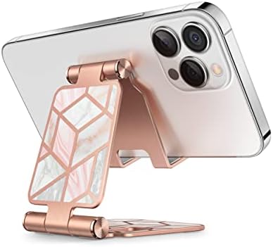 i-Blason Cell Phone Stand for Desk, Cell Phone Holder, Fits All Smart Phones, iPhone 16 15 14 13 Pro Max, Foldable Phone Stand Holder, Marble – Enhanced Compatibility and Speed