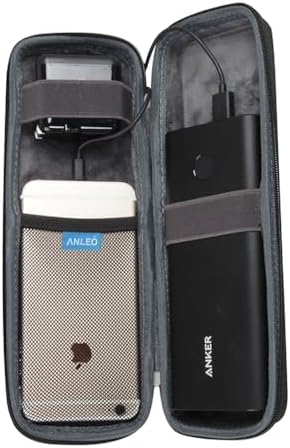 Anleo Hard Shell Travel Case for Anker Power Core 26800 & III Elite 25600 PD – Ultimate Protection with Organized Storage for Portable Chargers and Accessories in Sleek Black Design for On-the-Go Power Management