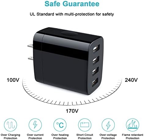 Dual USB Wall Charger 2-Pack – Rapid Charge Block for i Phone, Samsung Galaxy & Google Pixel – Universal Compatibility Power Adapter for Home, Office, and Travel – Fast Charging Technology with Compact Design – Reliable Multi Plug Outlet Solution for All Your Devices