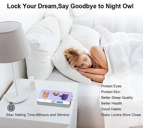 Portable Smart Auto Phone Timer Lock Box for iPhone and Android Phones, Self-Control Timer Locker to Help Kids,Students, Adults Focus Back,Prevent Excessive Games, Mobile Phone Addiction(White) – Enhanced Compatibility and Speed