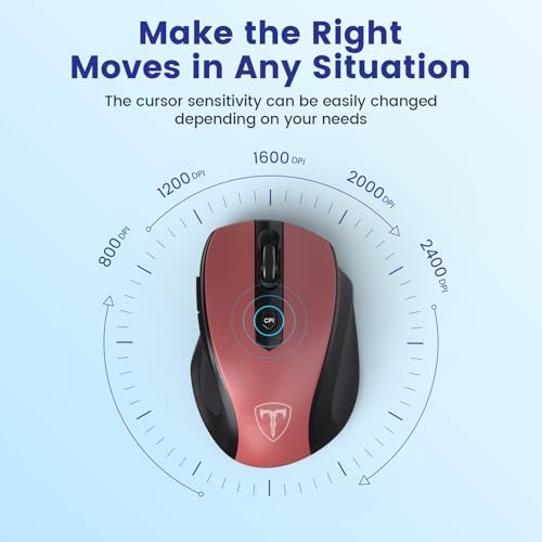 Elevate Your Workflow with the D-09 Wireless Mouse – Ergonomic USB Cordless Design, 5-Level 2400 DPI Precision, 16-Month Battery Life, Perfect for PC, Mac, and Chromebook Users – Convenient 2-Pack for Enhanced Productivity and Ultimate Comfort