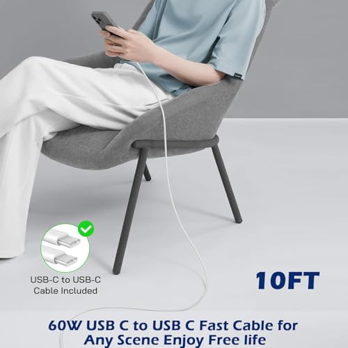 Ultimate 10 FT Fast Charging i Phone Bundle: USB C to Lightning Cable & Type C Wall Adapter – Unmatched Speed & Convenience for i Phone 14/13/12/11/X Models – Dual Pack for Home & Office Use – Premium Quality Charging Solution
