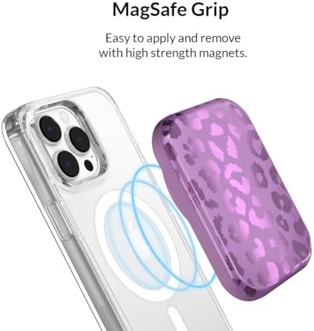 Stylish Hot Pink Leopard VELVET CAVIAR Magnetic Power Bank – Mag Safe Compatible Slim Charger for i Phone 12, 13, 14, 15 – Fast 5000 m Ah Portable Battery Pack with USB-C for Effortless Charging on the Go