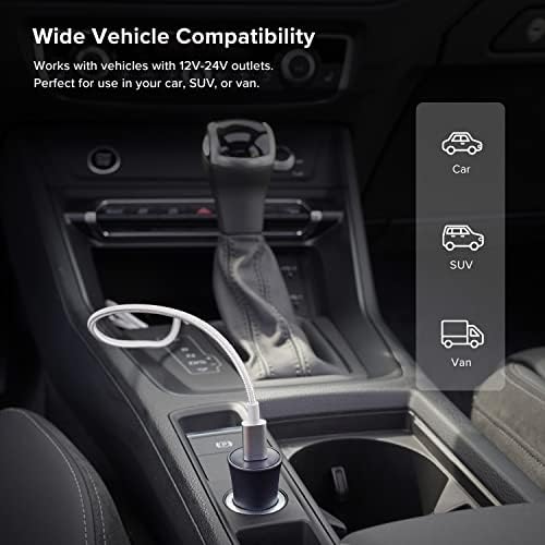 i Ottie Rapid Volt 30 W High-Speed Car Charger – USB-C Power Adapter for Google, Samsung & Apple Devices – Compact & Durable Fast Charger with Safety Features for On-the-Go Charging