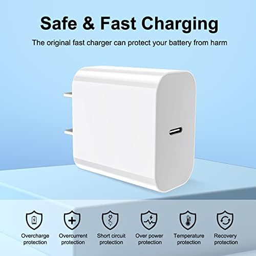 Dual Pack 20 W USB-C Fast Charger for i Phone 16/15 with 10 FT Long Cable – Superior Compatibility and Rapid Charging Solution for i Pad Pro 12.9/11 inch, i Pad Mini 6, Air 4 – Enhance Your Mobile Experience with Unmatched Speed and Flexibility