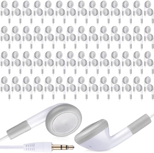 Konohan 150-Pack Individually Wrapped Wired Earbuds – Premium 3.5 mm Headphones for Classroom, Office, and Travel – Exceptional Hygiene and Sound Quality – Lightweight, Durable Design for Daily Use by Teachers and Professionals