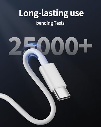 Ultra-Fast USB C to USB C Charging Cable – 2-Pack 3 FT Type C Charger Cord for i Phone 16/15 Pro Max/Plus, i Pad Pro/Air/Mini, Mac Book, Samsung Galaxy S25/S24/S23, Google Pixel 9/8/7 & Android Devices – Durable, Tangle-Free Design for Optimal Performance and Versatility