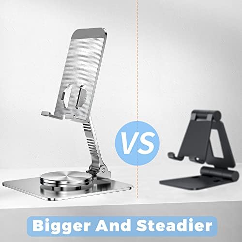 360 Rotatable Foldable Phone Stand for Desk,Fully Adjustable Desktop Phone Holder Cradle Dock Compatible with iPhone 16 15 14 13 12 11 Pro Max,Tablets,All Phones(Pink) – Enhanced Compatibility and Speed