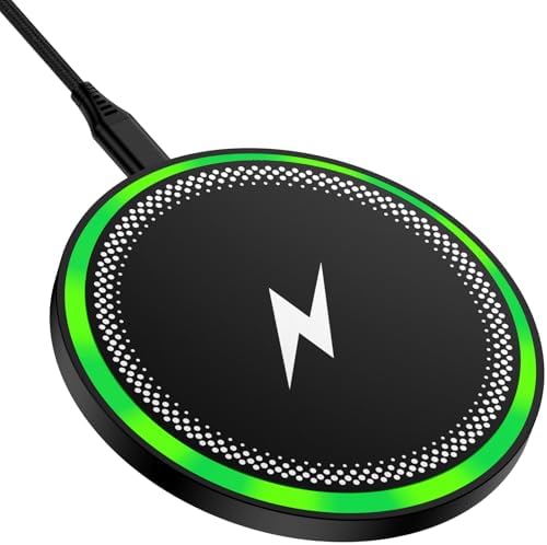 Fast Charging Wireless Charger Pad for Samsung Galaxy S25 Ultra, S24, Plus, Z Fold7, Flip 7 & i Phone 16 Series – 15 W Android & i Phone Charging Station with Enhanced Compatibility, Non-Slip Design & Safety Features