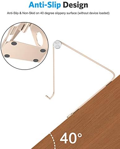 Ergonomic Adjustable Aluminum Tablet Stand – Versatile Cradle for i Pad & Samsung with Multi-Angle Viewing – Perfect for Enhanced Comfort and Productivity at Home, Office, or On-the-Go – Durable, Lightweight Design for All Tablets Up to 13 Inches