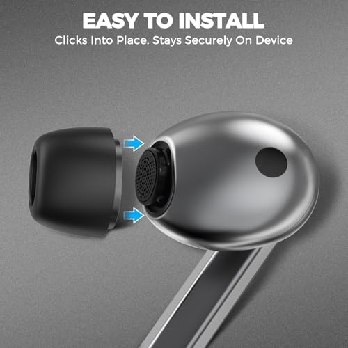 Premium Memory Foam Earbud Tips for Samsung Galaxy Buds3 Pro (2024) – 3 Size Set S/M/L for Noise Isolation and Enhanced Comfort – Ideal Replacement for Superior Sound Experience and Perfect Fit with Charging Case