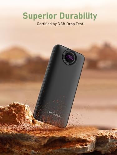 Compact 10,000 m Ah Power Bank – Fast Charging Portable Charger with Dual USB-C Compatibility for i Phone 16, Samsung, and Android Devices – Sleek Black Design for Ultimate Travel Convenience and Enhanced Device Performance