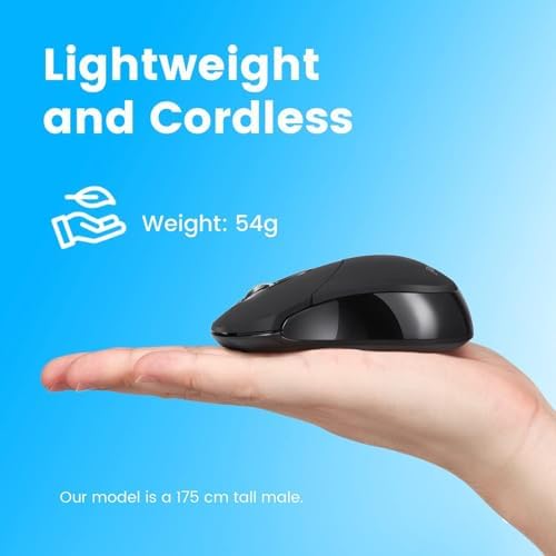 Elevate Your Productivity with the Perixx PERIMICE-802 PP Wireless Bluetooth Mouse – Sleek Purple Design for Windows, i OS & Android Devices – Ergonomic Comfort and High Precision Tracking for On-the-Go Professionals
