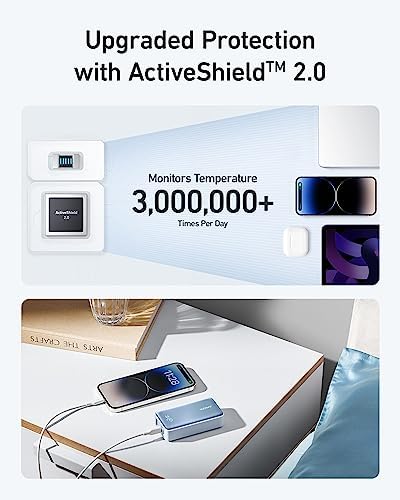Anker Nano 10,000 m Ah Portable Charger – Ultra-Compact Power Bank with Integrated USB-C Cable for Fast Charging – 30 W Output for i Phone 16/15, Mac Book, Galaxy, Air Pods, and More – Eco-Friendly Design for On-the-Go Professionals