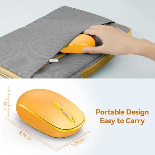 TECKNET 2.4 GHz Wireless Mouse – Ultra-Quiet & Portable Computer Companion with Adjustable DPI, USB Receiver, and Ergonomic Design for Seamless Use Across Chromebook, Laptop, PC & Mac – Enhance Productivity Effortlessly