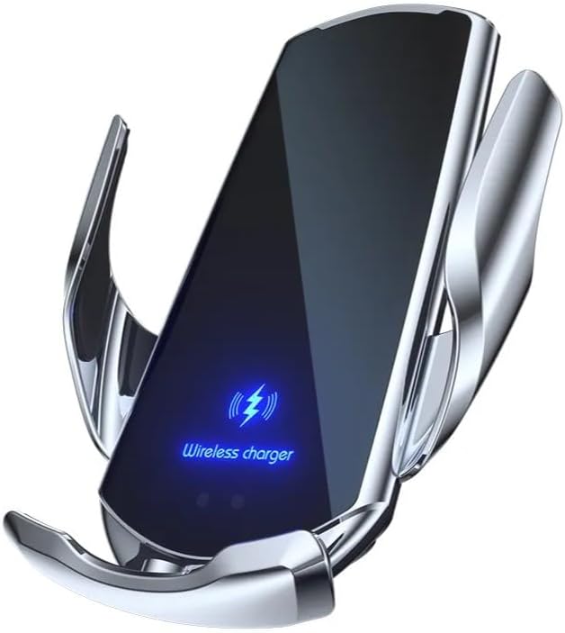 Revolutionary 15 W Wireless Car Charger and Phone Holder – Effortless Automatic Clamping for i OS & Android Devices – 360-Degree Rotatable Air Vent Mount – Stylish Black Finish for Enhanced Vehicle Aesthetics and Convenience