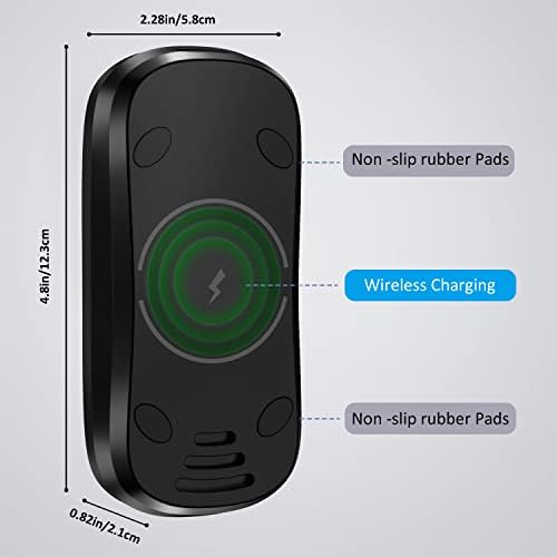 HONKID 3-in-1 Wireless Charging Dock: Fast Charging Station for Magic Mouse 2, Qi-Compatible Devices & Air Pods – Dual-Sided Design with 5 ft USB-A to USB-C Cable for Enhanced Workspace Efficiency and Sleek Aesthetic