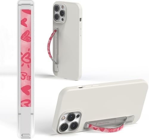 Sleek Strip Ultra-Thin Phone Grip & Kickstand – Lightweight Finger Holder for i Phone & Android – Customizable Loop Design with Dual Viewing Angles – Pocket-Friendly, Strong Adhesive, and Stylish Color Options for Enhanced Mobile Experience