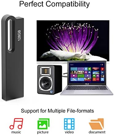 Aiibe 64 GB Flash Drive 5 Pack – Premium Metal USB 2.0 Memory Sticks, Waterproof & Portable Keychain Design for Effortless File Sharing and Secure Data Storage – Ideal for Home and Office Use