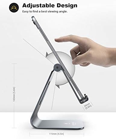 Versatile Multi-Angle Adjustable Tablet Dock for Enhanced Viewing – Premium Cradle Stand Compatible with i Pad Pro, Galaxy Tab, Fire HD & More – Perfect for Work, Entertainment, and Video Conferencing – Lightweight, Sturdy Design with Modern Aesthetic for Home or Office Use