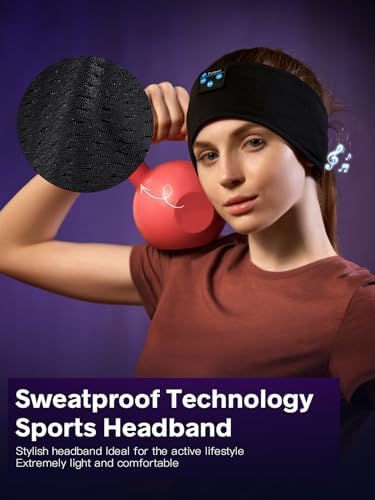 Fulext Bluetooth Sleep Headphones Headband – Ultimate Comfort for Side Sleepers, Thin HD Stereo Sound Quality – Ideal for Insomnia Relief and Travel Convenience – Perfect Gift for Men and Women – Enhanced Compatibility, Long-Lasting Battery Life for All Night Relaxation