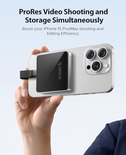 Elevate Your Storage Game with the ORICO Magnetic M.2 NVMe 2230 SSD Enclosure – Ultimate Accessory for i Phone 15/16 Pro Max & Pro Res | 10 Gbps USB-C 3.2 Gen2 Reader with Protective Case & Lanyard | Effortless Mag Safe Compatibility for On-the-Go Data Expansion and Security