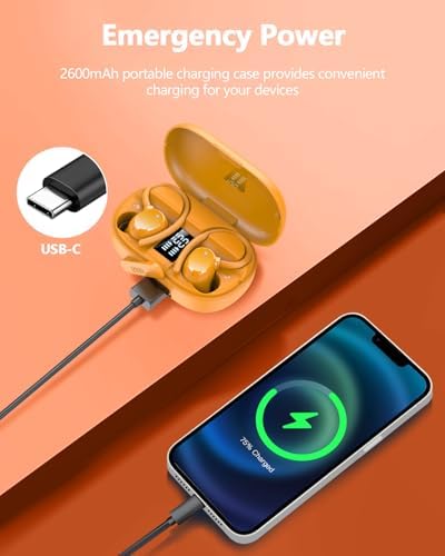 Transform Your Audio Experience with Cutting-Edge Bluetooth 5.4 Wireless Earbuds – Hi-Fi Stereo Sound with Advanced ENC Noise Cancellation – IP7 Waterproof for Ultimate Durability – 68-Hour Battery Life with Dual LED Display for Real-Time Monitoring – Perfect for Active Lifestyles and Everyday Connectivity