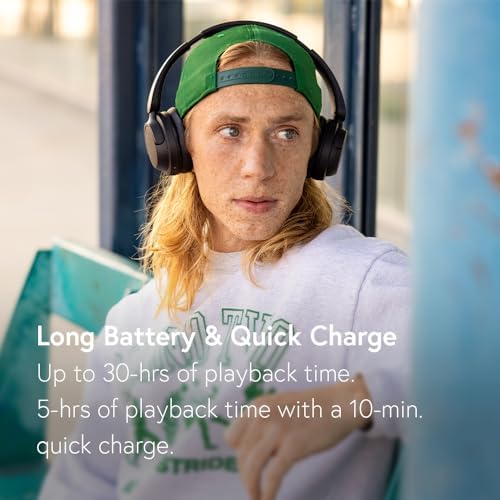 Phiaton Bono Beats Lite Wireless Over-Ear Headphones – Exceptional Active Noise Cancellation for Uninterrupted Listening, Extended Playtime, and Luxurious Comfort for Audiophiles and Professionals