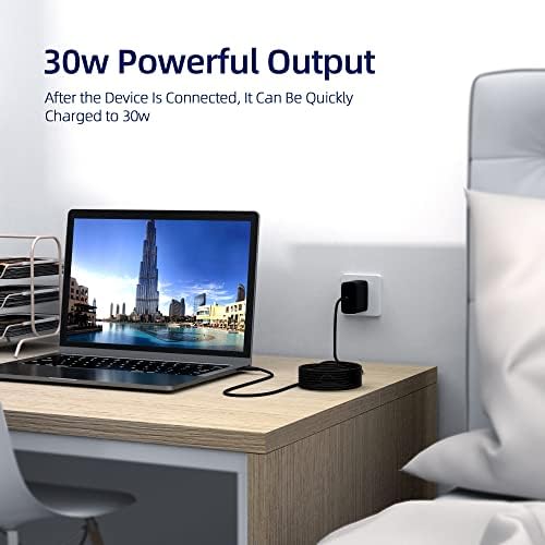 30 W Type C Fast Charging AC Adapter for Samsung Galaxy A35 5 G – NICPOWER Power Supply with Enhanced Compatibility, Rapid Charging, and Safety Features – Ideal for Home, Office, and Travel Use