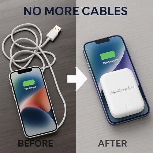 Magnetic 10,000 m Ah Power Bank – Ultra-Fast Wireless Charger for i Phone, Samsung, Android, Huawei, Xiaomi – Sleek Pink Portable Battery Pack with Mag Safe Compatibility for Effortless On-the-Go Charging