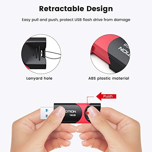 KOOTION 256 GB USB 3.0 Flash Drive – High-Speed Retractable Thumb Drive with Rugged Design and LED Indicator for Reliable Data Storage and Transfer – Ideal Memory Stick for Professionals and Students