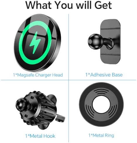 Revolutionize Your Driving Experience with the Coolpow 15 W Mag Safe Car Mount Charger – Ultimate Magnetic Phone Holder for i Phone 16 Pro Max & 15 – Effortless Fast Charging & Unmatched Stability for On-the-Go Navigation and Communication – Premium Quality Design for Modern Drivers – Safeguarded Against Overheating & Overcharging