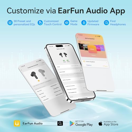 Elevate Your Sound Journey with Ear Fun Air Life Bluetooth 5.4 Wireless Earbuds – Featuring 12 mm Deep Bass Drivers, AI ENC for Superior Call Clarity, 35-Hour Battery Life, 30 Custom EQ Options, Comfortable Fit, Fast Charging, and IPX5 Water Resistance in a Striking Violet Design for Audiophiles and Everyday Users