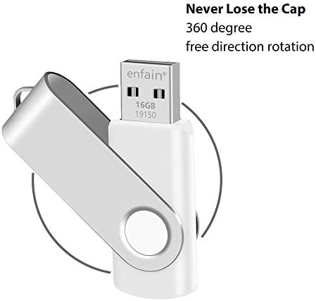 Enfain 10-Pack Red USB Flash Drives 16 GB – High-Speed USB 2.0 Memory Sticks with LED Indicator & 12 Labels for Easy Organization – Reliable & Portable Data Storage Solution for Professionals and Students