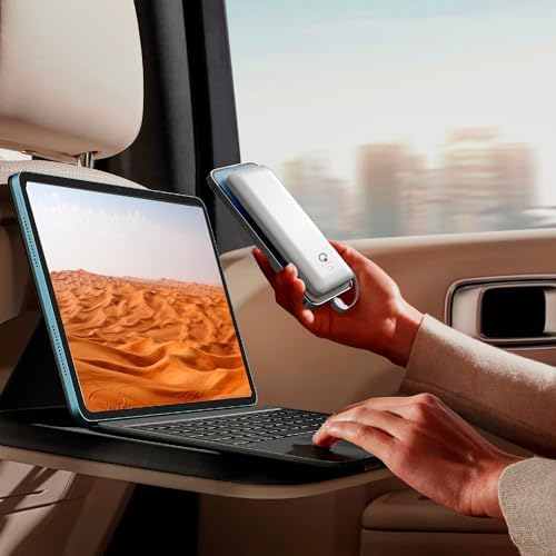 Brand Q 10,000 m Ah Portable Power Bank with Integrated Charging Cables and AC Adapter – Sleek USB-C Battery Pack for i Phone, Samsung, Tablets, and All Smartphones – Ultimate Travel Companion with Fast Charging Technology