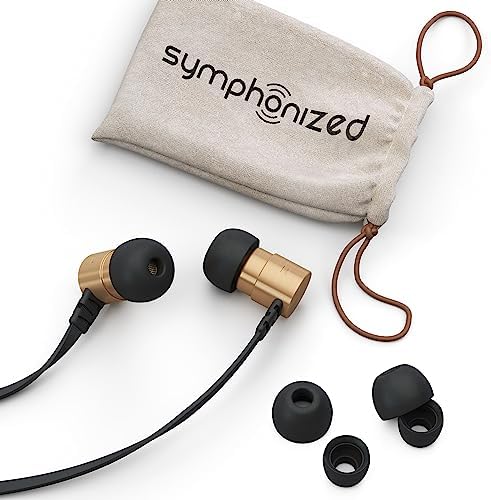 Elevate Your Audio Experience: Symphonized Metal Wired Earbuds with Built-in Microphone for Seamless Communication – Premium In-Ear Headphones for Computer, Laptop & Smartphone Use – Durable 3.5 mm Aux Jack Earbuds with Comfortable Fit and Tangle-Free Design