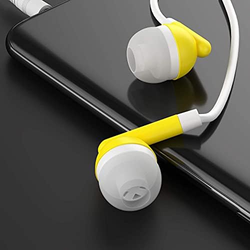 Maeline 100-Pack Bulk Earbuds with 3.5 mm Connector – Multi-Color Stereo Earphones for Schools, Events, and Promotions – Superior Sound Quality and Comfort for Everyday Use