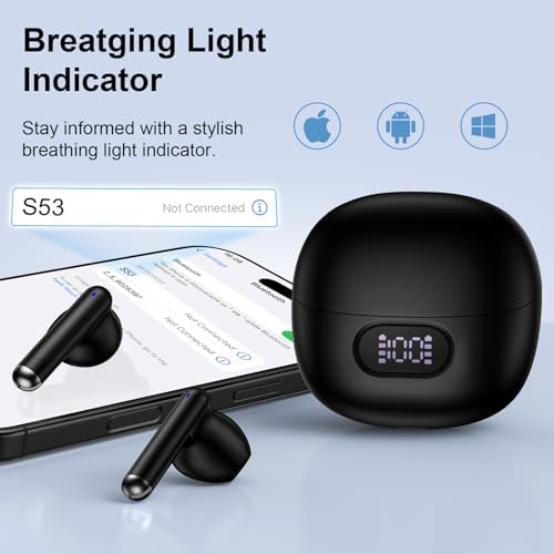 Unleash Your Audio Potential with IP7 Waterproof Bluetooth Earbuds – 60 Hours of Deep Bass Bliss for Active Lifestyles, LED Battery Monitor, Compatible with i Phone 16/15, Samsung S25/A56 & Android Devices – Perfect Comfort and Superior Sound Clarity for All-Day Enjoyment