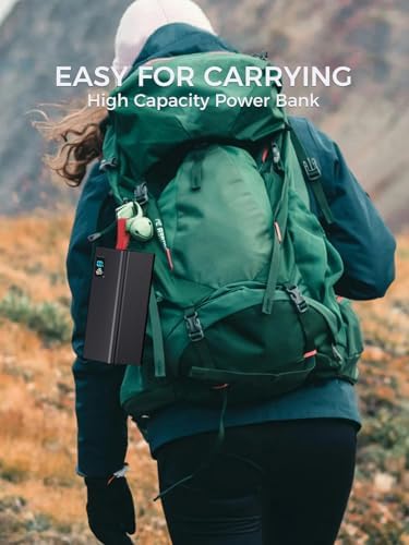 Ultimate 90000 m Ah High-Capacity Power Bank – Fast Charging 30 W PD & QC 3.0 Portable Charger with 5 Outputs & 2 Inputs – LED Display for Real-Time Monitoring – Optimal Compatibility with Phones, Tablets, Headsets & Smartwatches – Essential for Travel, Camping & Daily Use